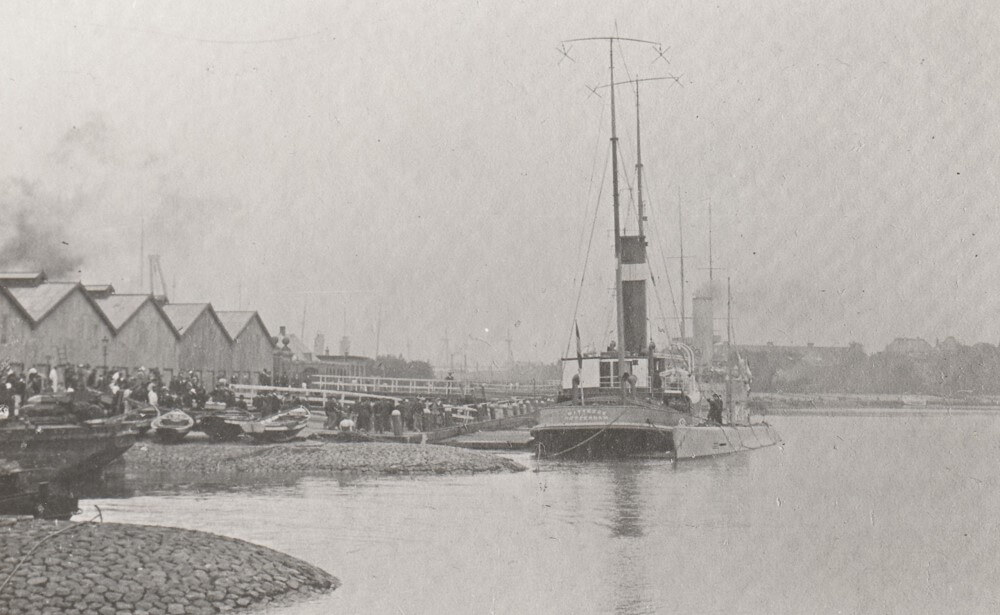 Het transport vlak voor het vertrek op 12 september 1916