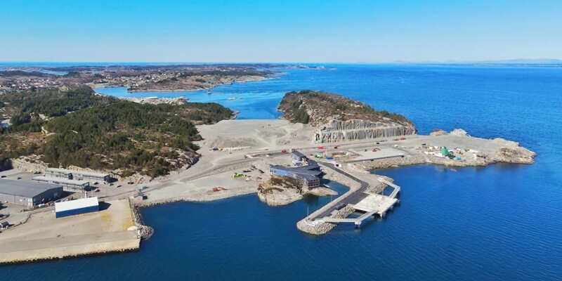 Foto: De locatie bij Øygarden waar de CO2-terminal wordt gebouwd. (Foto: NL jv)