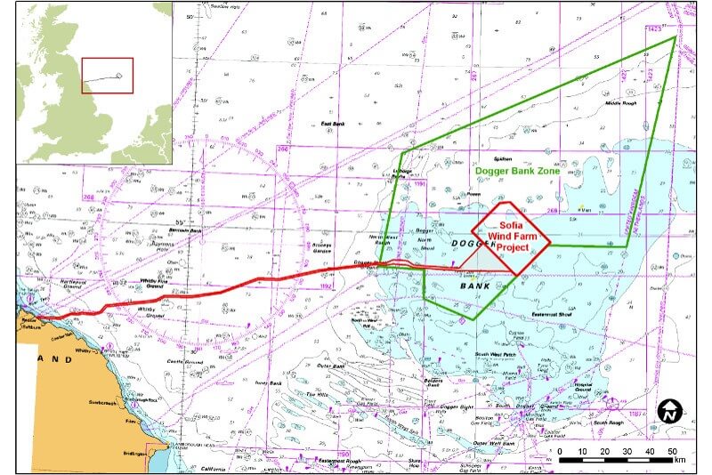 Het Sofia windpark wordt op de Doggersbank aangelegd