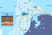 De locaties in het L10-blok ten noordwesten van Den Helder, waarin CO2 kan worden geïnjecteerd. (Afb: Neptune Energy)